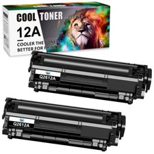 2 - PACK Q2612A 12A Black Toner Compatible With HP LaserJet 1018 1020 1022 Ink picture