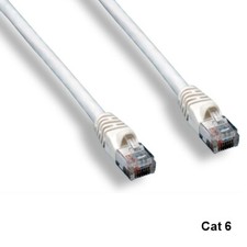 Kentek White 50ft Cat6 UTP Cable 24AWG 550MHz Pure Copper RJ45 Ethernet Routers picture
