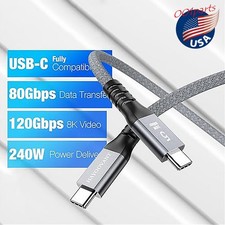 woven Thunderbolt 5 cable 3.3 feet 80Gbps 240W fast charging TB5-X100BZ USK picture