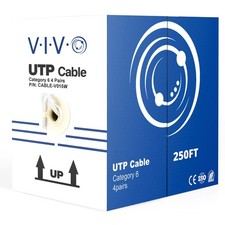 White 250ft Bulk Cat6 Wire, CABLE-V015W picture