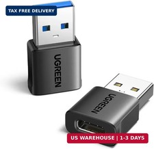 UGREEN USB to USB C Adapter 2Pack, 10Gbps Female to Male Converter | Slim Design picture
