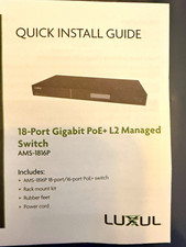 New- Luxul AMS-1816P AV Series 18-Port Gigabit PoE+ L2 Managed Switch picture
