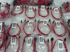 Lot of 100 Supermicro SATA3 57.5cm 2ft Cable CBL-0044L Flat Straight-Straight picture