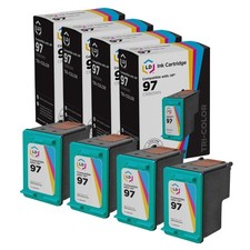 LD Reman Replacements for HP 97 C9363WN Pack of 4 Color Ink Cartridges picture