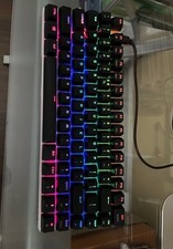 Ajazz AK33 Geek Mechanical Keyboard, 82 Keys Layout: Multi Color LED wave effect picture