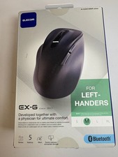 ELECOM EX-G Silent Wireless  Left-Handed Mouse - Black, Size Medium picture