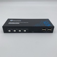 Steetek KVM USB 2.0 Switch Dual Monitor 4-Port 4k@30Hz - No Cables Included picture