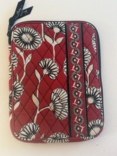 Vera Bradley Quilted Tablet Sleeve Case Red Black White Floral Deco Daisy picture