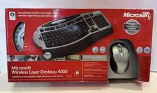 Microsoft Advanced Ergonomic Laser Desktop 4000 Keyboard & Mouse New ** picture