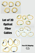Corning SMF-28 Single Mode Fiber Optic Cable 3ft 1M Yellow Set of 20 picture
