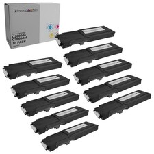 10 BLACK 593-BBBU Toner for Dell C2660 C2665dnf Extra High Yield RD80W Cartridge picture