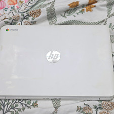 HP Chromebook 14 14 in White Laptop Intel Celeron Chrome OS Built-in Webcam picture
