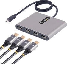 StarTech.com USB C to Quad HDMI Adapter, USB-C 4x Monitor Space Gray  picture