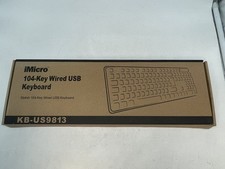 NEW iMicro KB-US9813 104-Key Wired USB Keyboard Black  picture