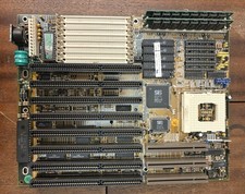Vintage 486 Socket 3 ISA VLB Motherboard w/ 8 SIMM Slots w/2 Modules UNTESTED picture