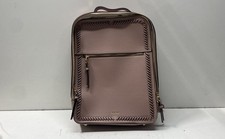 CALPAK Kaya Mauve Pink Saffiano Faux Leather Laptop Backpack Gold Hardware picture