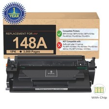 148A High Yield Toner 1 Pack w/ Chip 3000 Pages Compatible HP W1480A 4001 4101 picture