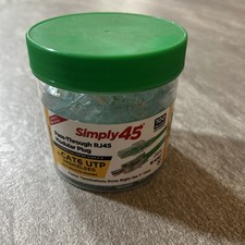 Simply45 ProSeries Cat6 Unshielded PassThrough RJ45 Modular Plugs/Cap45 - 100PK picture