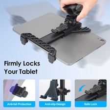 Black Tablet Holder for iPad iPhone Mic Stand Bike Pole Handlebar Adjustable  picture