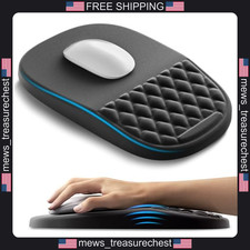 Ergonomic Mouse Pad with Wrist Rest, Memory Foam, Non-Slip Base, Black picture