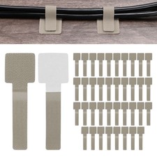 40-Pack Cable Clips, Enhanced Self-Adhesive Cord Straps Organizers [Beige] picture
