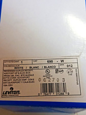 LEVITON 690-W, 2-GANG RECESSED DUPLEX RCPT & 6 QUICKPORTS picture