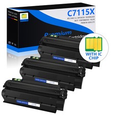 3 Pack High Yield C7115X  Toner Cartridge for HP LaserJet 1200se 3330mfp 3380 picture