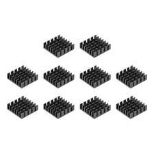 6x20x20mm Black Aluminum Heatsink Thermal Adhesive Pad 3D Printers 10Pack picture