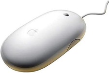 Apple Mighty Mouse A1152 Wired USB MB112LL/B - WHITE picture