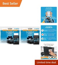 24 Pack of Individually Sealed Streak-Free Screen Wipes - Perfect for On-the-Go picture