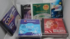 New NOS lot of 26 optical media discs in cases CD-R CD-RW DVD+R DVD+RW mixed picture
