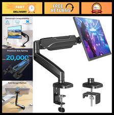 Height Adjustable Single Monitor Desk Mount - Full Motion Arm for 32
