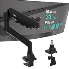 Heavy Duty Single Monitor Arm for 17-49 Inch Flat Curved Ultrawide Screens, u... picture