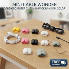 10pcs Cable Winder Clips Cord Organizer Management Wire Holder picture