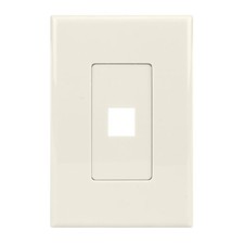 *OPEN BOX* Construct Pro 1-Port Keystone Wall Plate with Screwless Face picture
