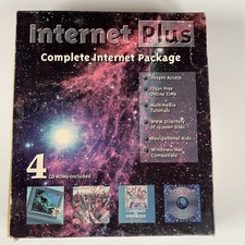 Internet Plus Complete Internet Package 4 CD-ROMs Vintage PC/Mac Software NEW picture