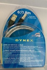 Dynex 6/1.8m USB 2.0 Device Cable Male To Male High Speed Connector picture