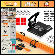 10-Pack Adjustable Elastic Cable Clips - Wire Management Organizer for Home & Of picture