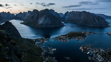 Landscape water photography mountains norway fjord Custom Gaming Mat Desk picture