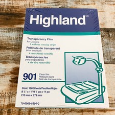 [NEW SEALED] 3M Highland Transparency Film 901 Clear Film 100 Sheets 8.5