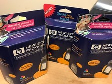 LOT OF THREE GENUINE HP TRI-COLOR HP 51641A CARTRIDGES NEW IN SEALED  - Savings picture