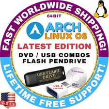 ARCH LINUX OS / BOOTABLE USB / LIVE MODE & FULL INSTALL / MACS, PCS, CHROMEBOOKS picture