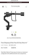 M8.1 DUAL MONITOR ARM, CROSSBAR WITH HANDLE, ANGLED/DYNAMIC LINKS, BLACK 100X100 picture