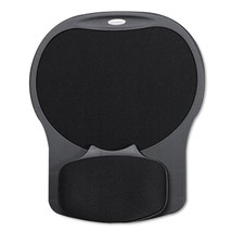 Fellowes FEL93730 Easy Glide Gel Wrist Rest and Mouse Pad Large, Black/Black picture