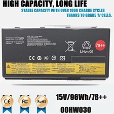 ✅78++ 00HW030 BATTERY FOR Lenovo ThinkPad P70 P71 Series 01AV451 SB10F46468 96Wh picture