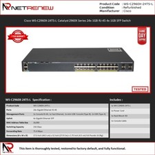 Cisco WS-C2960X-24TS-L Catalyst 2960X Series 24x 1GB RJ-45 4x 1GB SFP Switch picture