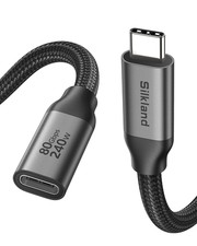 Silkland 80Gbps USB 4 Extension Cable for Thunderbolt 5/4, [240W Charging, 8K 60 picture