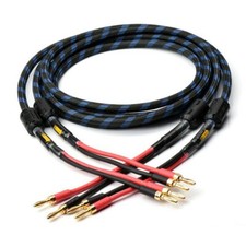 Pair OFC Pure Copper Wire Hi-end Audio Speaker Cable with Banana/Spade Connector picture