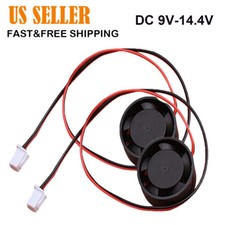 2pcs DC 12V Mini 2510 Brushless Cooling Fan 800RPM Quiet Large Air Volume Fan US picture