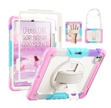 SEYMAC iPad Pro 13 Case M5 M4 2025 2024 Pink Heavy Duty Shockproof picture